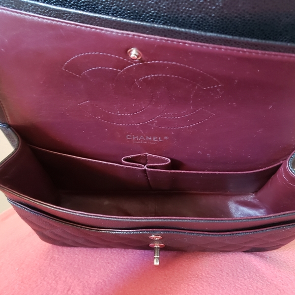 Chanel jumbo classic double flap black caviar silver hw bag - Picture 5 of 15